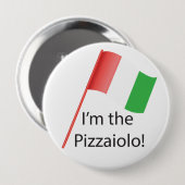 Pizzaioloの円形のバッジ 缶バッジ (正面&裏面)