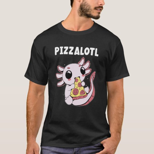Pizzalotl axolotl Cute salamander Amphibian Endang Tシャツ (正面)