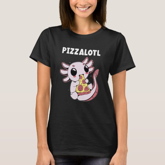 Pizzalotl axolotl Cute salamander Amphibian Endang Tシャツ (正面)