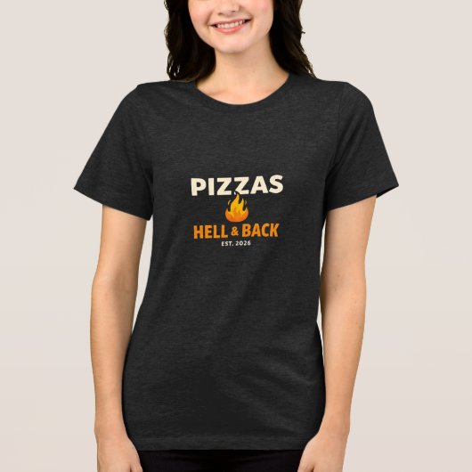 Pizzas Over Hell & Back Shirt – Bold Funny Pizza L トライブレンドＴシャツ (正面)