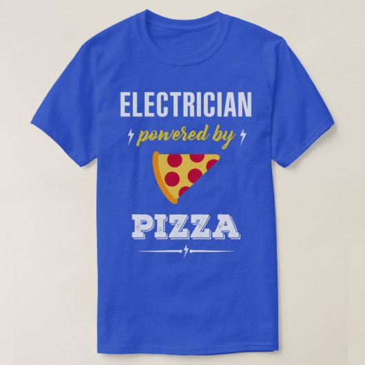 PizzaTShirtを搭載した電気技師 Tシャツ (デザイン正面)