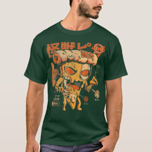 Pizzazilla X-Ray怪獣ファストフード日本の Tシャツ