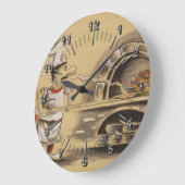 Pizzeria ラージ壁時計 (傾斜)