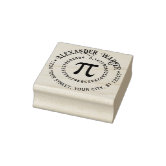 pi= 3.14159白黒数学サイエンスpi日の桁数 ラバースタンプ