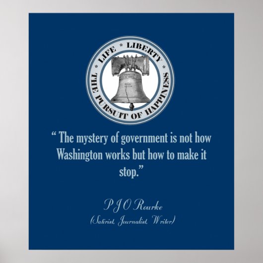 PJオルーク引用文(作ストップる) ポスター (正面)