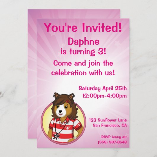 PJコリー 招待状 (正面/裏面)