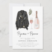 PJズ&プロセッコパジャマパーティーブライダルシャワー 招待状 (正面)