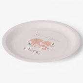 Pj and prosecco bridal shower ペーパープレート (アングル)