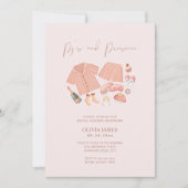 Pj and prosecco bridal shower 招待状 (正面)