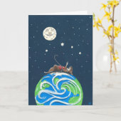 PJ McMouseグリーティングカード カード (黄色い花)