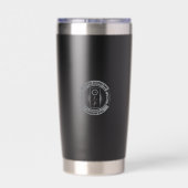 PJK ブラック 20oz サーモタンブラー / イルカとロゴ 保温保冷タンブラー (背面)