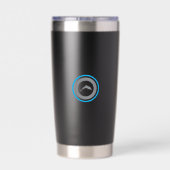 PJK ブラック 20oz サーモタンブラー / 漢字とイルカ 保温保冷タンブラー (背面)