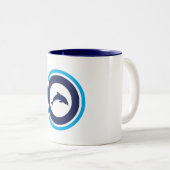 PJK 11oz Mug / dolphin logo / blue inside ツートーンマグカップ (正面右)