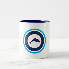 PJK 11oz Mug / dolphin logo / blue inside ツートーンマグカップ
