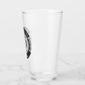 PJK 16oz ガラス / 黒ロゴ タンブラーグラス (左)