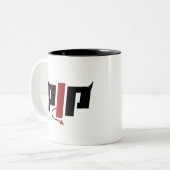 PJP Horn Logo - Pierce Jackson Productions Merch ツートーンマグカップ (正面左)
