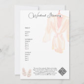 PJsプロセッコパジャマパーティーバチェロレッテ週末 招待状 (裏面)