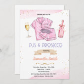 PJ's and Prosecco party invitation 招待状 (正面/裏面)