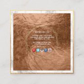 PjyDezinesモノグラム/フェイク銅ハニカム スクエア名刺 (裏面)