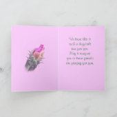 Pkサボテン開花-カスタマイズ任意の大事な行事用 カード (内部)