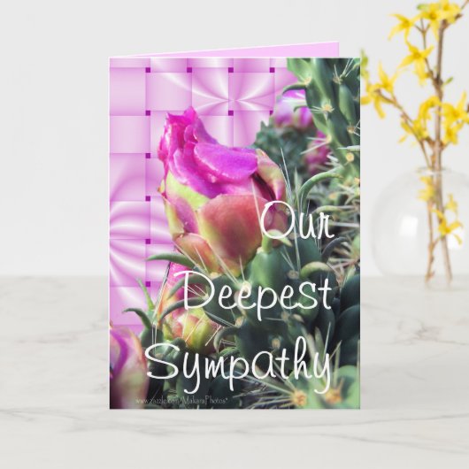 Pkサボテン開花-カスタマイズ任意の大事な行事用 カード (黄色い花)