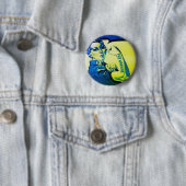 PKDの戦士の女性-認識度のレトロの入れ墨のおもしろい 缶バッジ (インサイチュ)