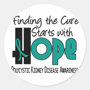PKDのPolycystic腎臓病の希望4 ラウンドシール