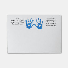 PKUの認識度のポスト・イット ポストイット