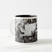 plにニューヨークで会っているキューバ人およびキューバの国外移住者 ツートーンマグカップ (正面左)