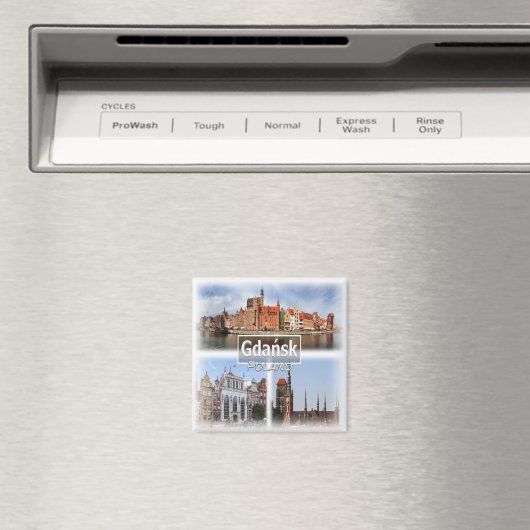 PL0022ヨーロッパ、ポーランド、ガダンスク冷蔵庫 マグネット (インサイチュ (食洗機))