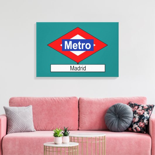 Placa Metro Madrid キャンバスプリント (インサイチュ (リビング))