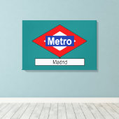 Placa Metro Madrid キャンバスプリント (インサイチュ (ウッドフロア))