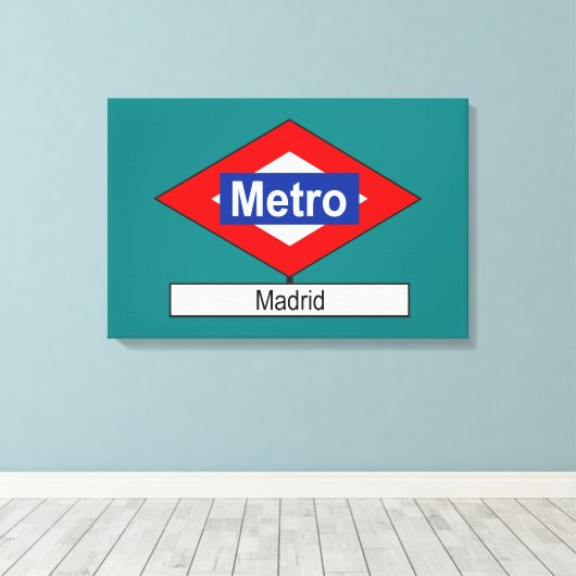 Placa Metro Madrid キャンバスプリント (インサイチュ (ウッドフロア))