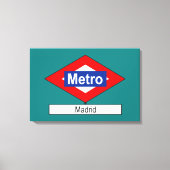 Placa Metro Madrid キャンバスプリント (正面)