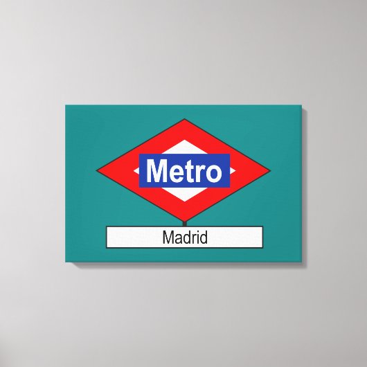 Placa Metro Madrid キャンバスプリント (正面)