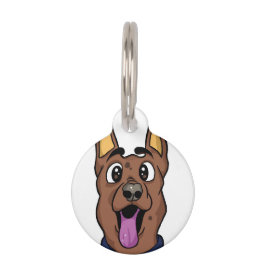 Placa redonda para mascotas ペット　ネームタグ