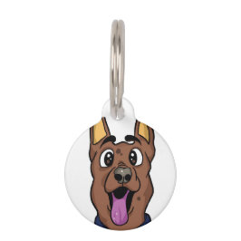 Placa redonda para mascotas ペット　ネームタグ