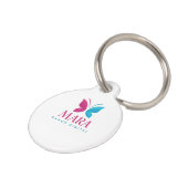 Placa Redonda para Mascotas | Estilo y seguridad c ペット　ネームタグ (側面)