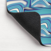 Placas tortas azuis de trasos brancos, encaixados. マウスパッド (コーナー)