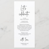 Place モダン Setting Dinnerパーティーサンキューカード プログラム (正面)