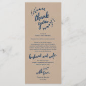Place 素朴 Setting Dinnerパーティーサンキューカード プログラム (正面)