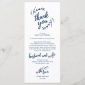 Place 素朴 Setting Dinnerパーティーサンキューカード プログラム (正面)