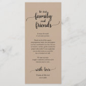 Place 素朴 Setting Dinnerパーティーサンキューカード プログラム (正面)