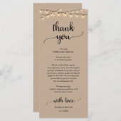 Place 素朴 Setting Dinnerパーティーサンキューカード プログラム (正面/裏面)