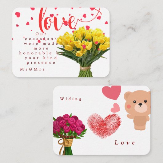 Place card プレイスカード (正面/裏面)