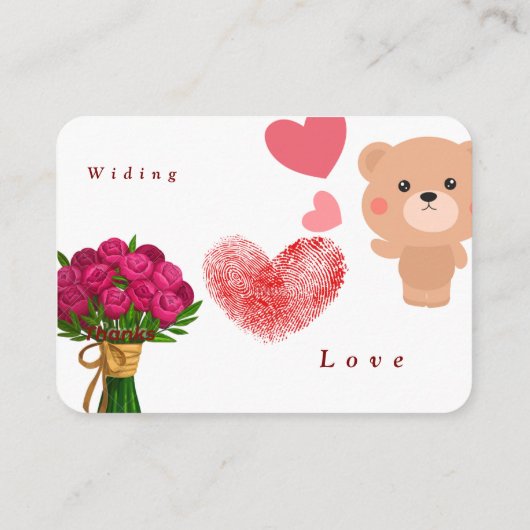 Place card プレイスカード (裏面)