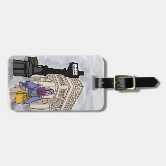 Place Charles de Gaulle Paris. ラゲッジタグ (正面横)