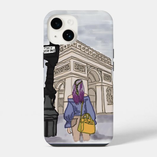 Place Charles de Gaulle Paris. iPhoneケース (裏面)
