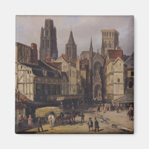 Place de la Haute Vieille旅行、ルーアン1824年 マグネット