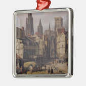 Place de la Haute Vieille旅行、ルーアン1824年 メタルオーナメント (左)